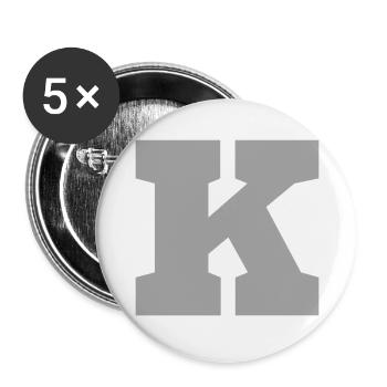 Letter k sport - Buttons large 2.2''/56 mm (5-pack) - white - Front