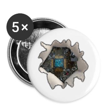 Mon fonctionnement interne - Lot de 5 grands badges (56 mm) - blanc - Devant
