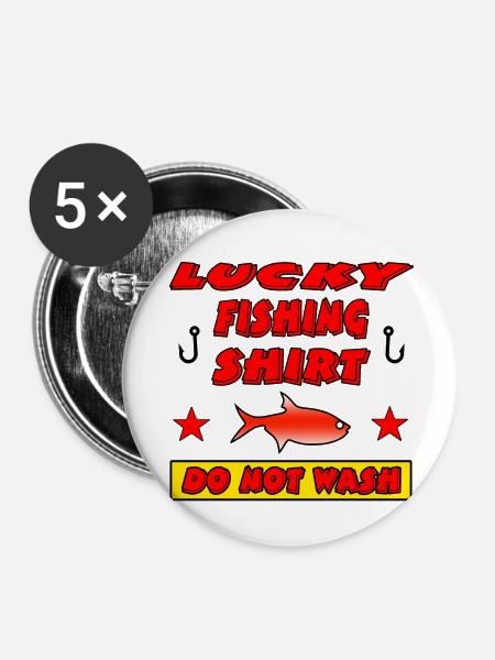 Angeln - Buttons groß 56 mm (5er Pack) - Weiß