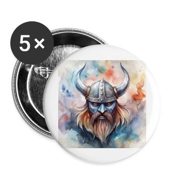 Viking - Buttons groß 56 mm (5er Pack) - Weiß - Vorne