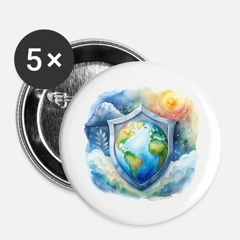 Climate protection - Buttons large 2.2''/56 mm (5-pack) - white