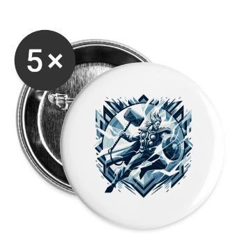 Guerriers de l’ère glaciaire - Lot de 5 grands badges (56 mm) - blanc - Devant