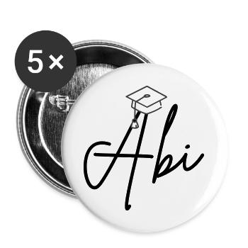 abi2024 - Buttons groß 56 mm (5er Pack) - Weiß - Vorne