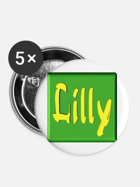 lilly2 - Buttons groß 56 mm (5er Pack) - Weiß