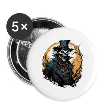 Scarecrow / Harvest Worker / Corn Field / Field - Buttons large 2.2''/56 mm (5-pack) - white - Front