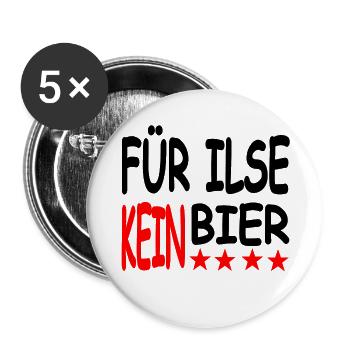 Bier - Buttons groß 56 mm (5er Pack) - Weiß - Vorne