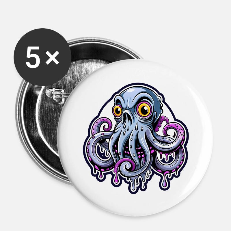 octopus - Buttons large 2.2''/56 mm (5-pack) - white