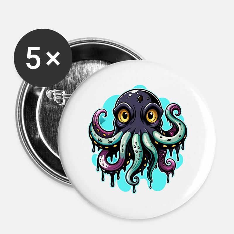 Octopus - Buttons large 2.2''/56 mm (5-pack) - white
