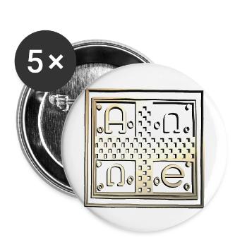 anne2 - Buttons large 2.2''/56 mm (5-pack) - white - Front