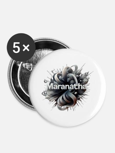 Maranatha Fließende Bänder - Buttons groß 56 mm (5er Pack) - Weiß