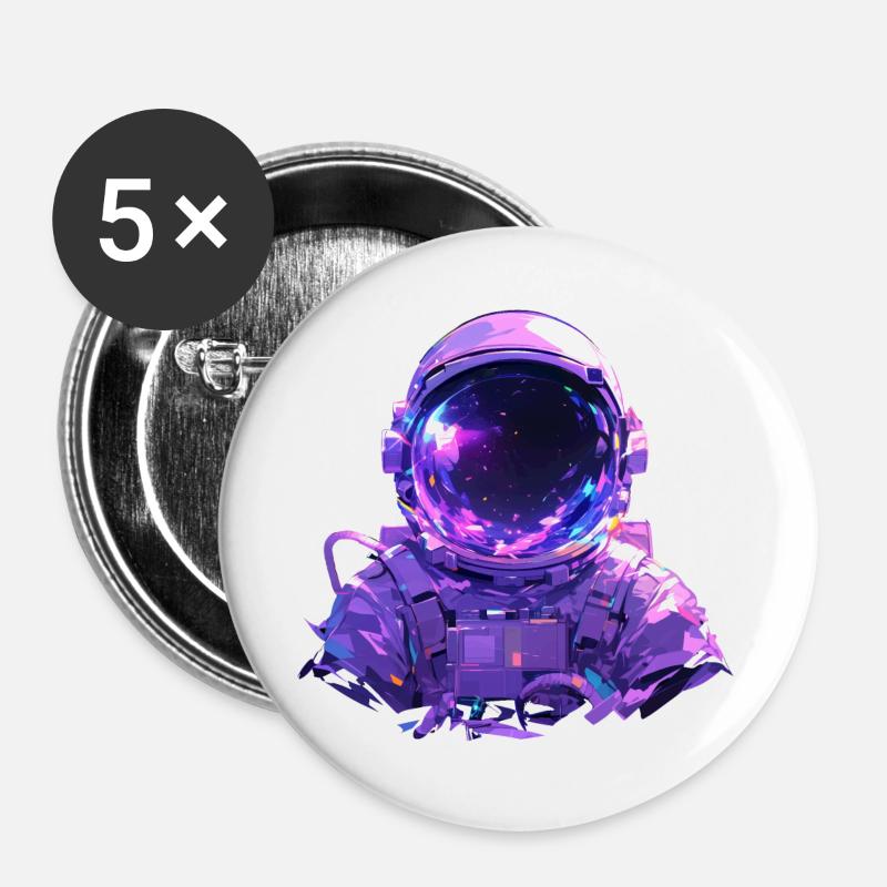 Astronaut Helmet - Buttons large 2.2''/56 mm (5-pack) - white