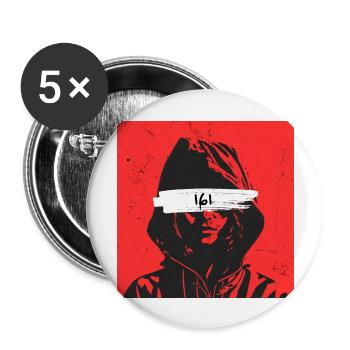 Antifaschistische Aktion 161 - Buttons groß 56 mm (5er Pack) - Weiß - Vorne