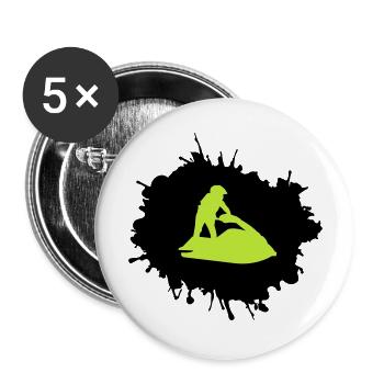 Jet Ski Blobs - Lot de 5 grands badges (56 mm) - blanc - Devant