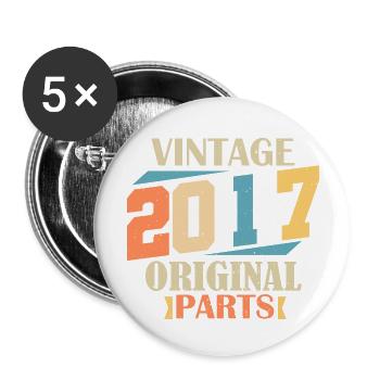 Month 2023. 2023 Birthday Gift. 7 Year Old Birth - Buttons large 2.2''/56 mm (5-pack) - white - Front