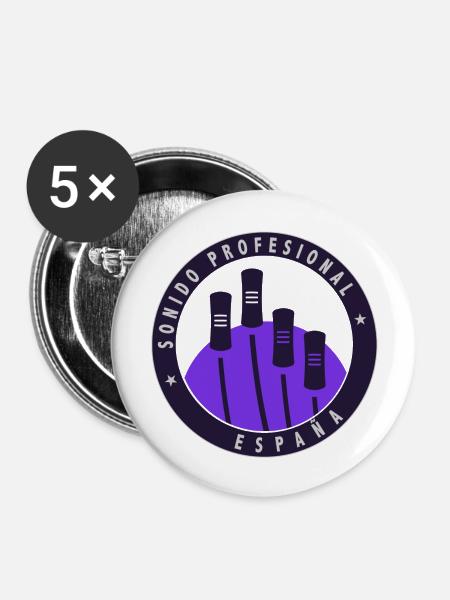 Logo mit transparentem Hintergrund. - Buttons groß 56 mm (5er Pack) - Weiß