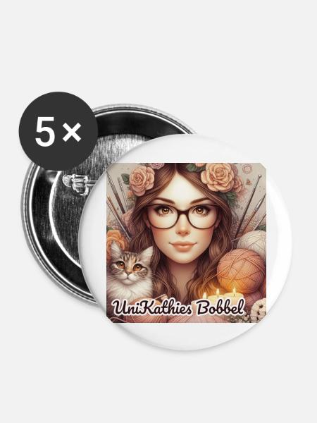 Unikathies KI - Buttons groß 56 mm (5er Pack) - Weiß