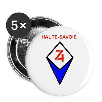 Haute-Savoie - Buttons groß 56 mm (5er Pack) - Weiß - Vorne