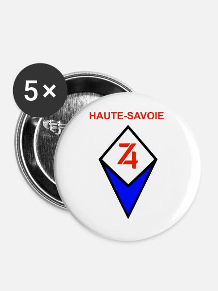 Haute-Savoie - Buttons groß 56 mm (5er Pack) - Weiß