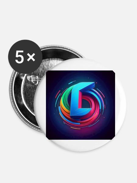 Logi.design - Buttons groß 56 mm (5er Pack) - Weiß