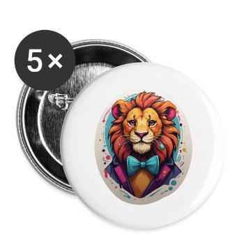 Bande dessinée Leo - Lot de 5 grands badges (56 mm) - blanc - Devant