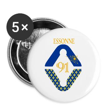 Essonne - Buttons groß 56 mm (5er Pack) - Weiß - Vorne