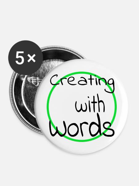 imagination artistic exploration - Buttons groß 56 mm (5er Pack) - Weiß