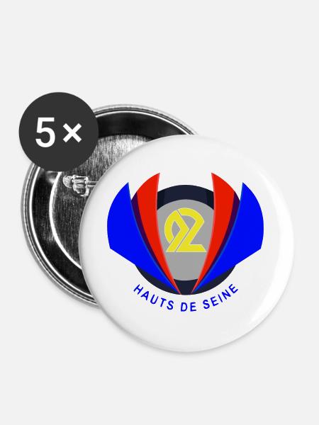 Hauts de seine - Buttons groß 56 mm (5er Pack) - Weiß