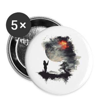 Prière - Lot de 5 grands badges (56 mm) - blanc - Devant