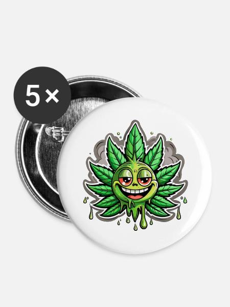 stoned - Buttons groß 56 mm (5er Pack) - Weiß