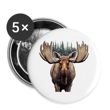 Elk - Buttons large 2.2''/56 mm (5-pack) - white - Front