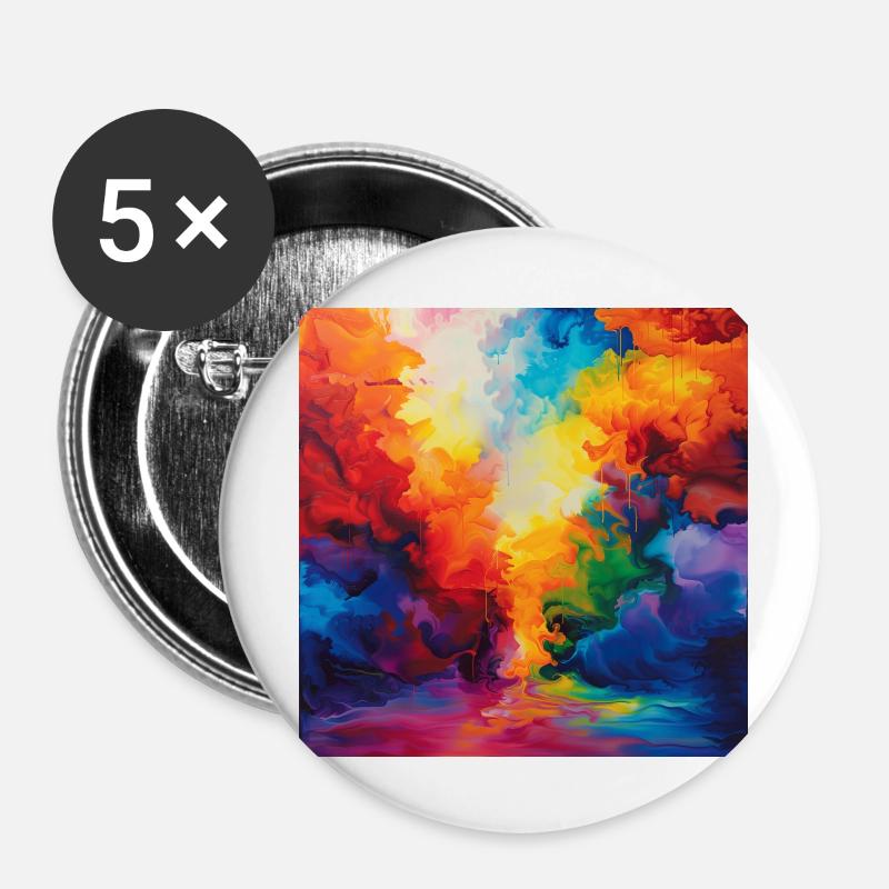 Colorful Mitta - Buttons large 2.2''/56 mm (5-pack) - white
