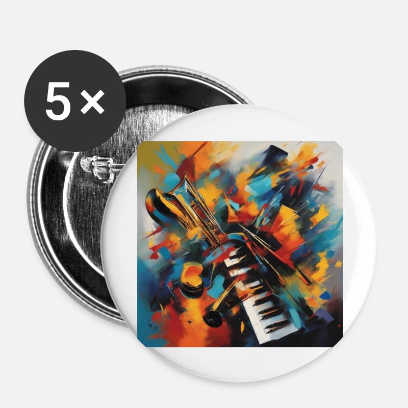 Symphony of Colours - Buttons large 2.2''/56 mm (5-pack) - white