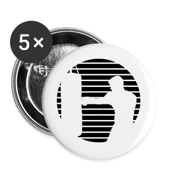 Boxer - Buttons groß 56 mm (5er Pack) - Weiß - Vorne
