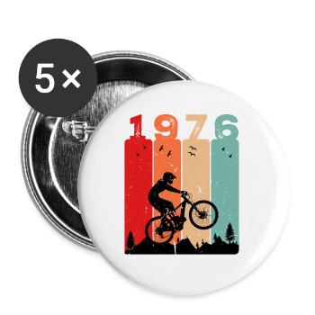Millésime 1976 - Lot de 5 grands badges (56 mm) - blanc - Devant