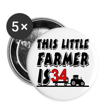 Cultivateur - Lot de 5 grands badges (56 mm) - blanc - Devant