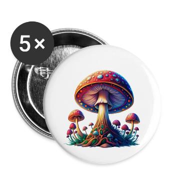 PILZ - Buttons groß 56 mm (5er Pack) - Weiß - Vorne