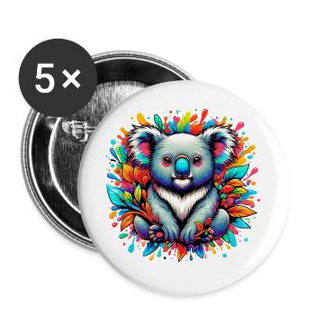 Koala - Buttons large 2.2''/56 mm (5-pack) - white - Front
