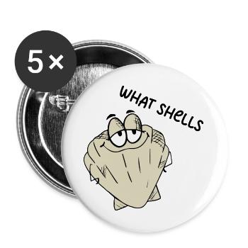 Funny Saying Picture Funny Humor Gift Idea - Buttons large 2.2''/56 mm (5-pack) - white - Front