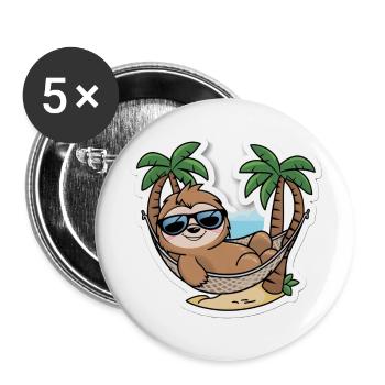 ChiLL ! - Lot de 5 grands badges (56 mm) - blanc - Devant