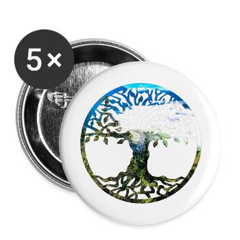 BaumdesLebensZillertal - Buttons groß 56 mm (5er Pack) - Weiß - Vorne