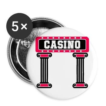 Casino Vegas Pillar - Buttons large 2.2''/56 mm (5-pack) - white - Front