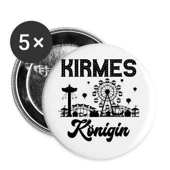 Kirmes Königin Jahrmarkt Rummel Volksfest - Buttons groß 56 mm (5er Pack) - Weiß - Vorne