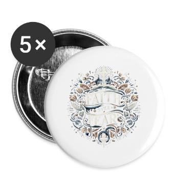 Faith Over Fear Emblem - Buttons large 2.2''/56 mm (5-pack) - white - Front