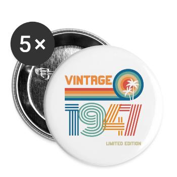 Vintage 1947 limited edition - Buttons large 2.2''/56 mm (5-pack) - white - Front
