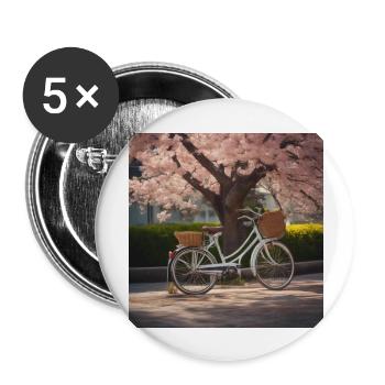 Retro Spring - Buttons large 2.2''/56 mm (5-pack) - white - Front