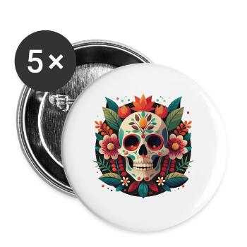 Katrina - Buttons groß 56 mm (5er Pack) - Weiß - Vorne