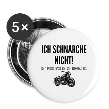 Ich schnarche nicht! - Buttons groß 56 mm (5er Pack) - Weiß - Vorne