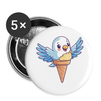 Voges de glace - Lot de 5 grands badges (56 mm) - blanc - Devant