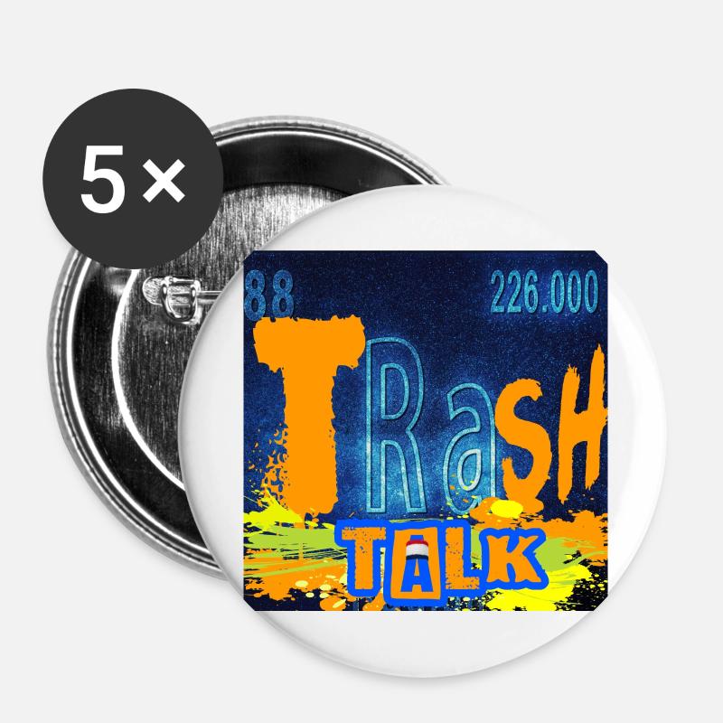 TRASHTALK chemistry - Buttons large 2.2''/56 mm (5-pack) - white