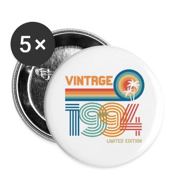 Vintage 1994 limited edition - Lot de 5 grands badges (56 mm) - blanc - Devant